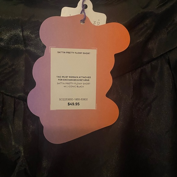 Black Satin Yitty Sleep Shorts - Picture 9 of 9